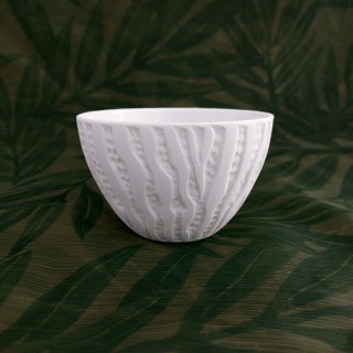 Small bowl "Tree bark" in bisque porcelain