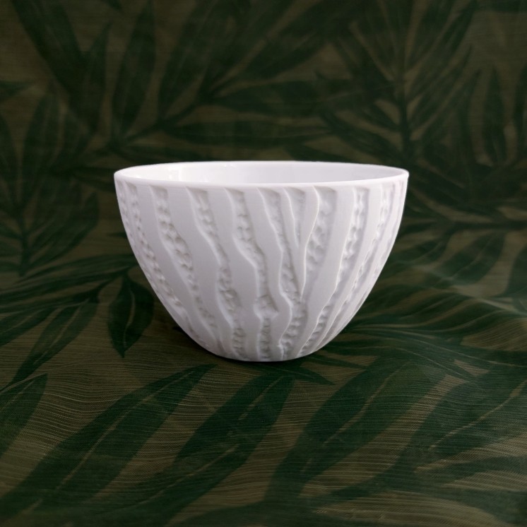 Small bowl "Tree bark" in bisque porcelain