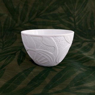 Small bowl "Foliage" in bisque porcelain
