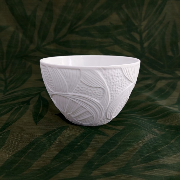 Small bowl "Foliage" in bisque porcelain