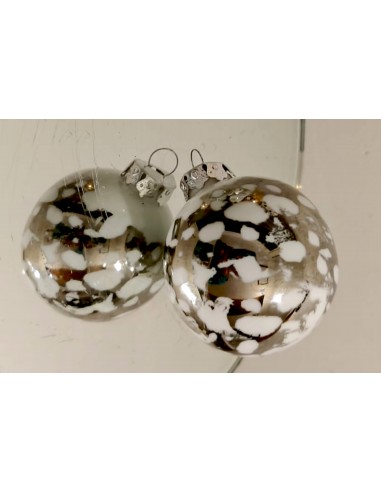 Christmas bauble, Platinum Marbled...