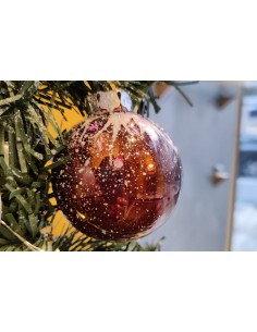 Boule de noël, rouge pourpre