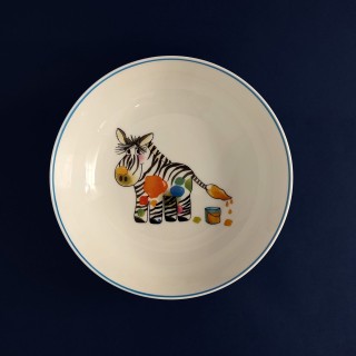 Assiette creuse "Zèbre"
