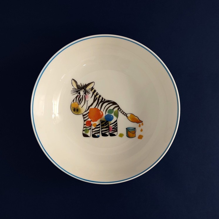 Assiette creuse "Zèbre"