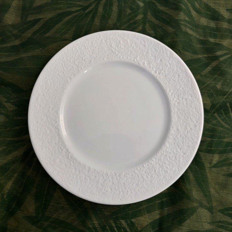 Assiette à dessert "Granité" en biscuit de porcelaine