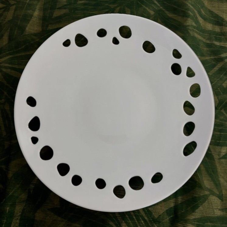 Dinner plate "Sun" with perforations