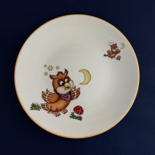 Assiette plate "Hibou"