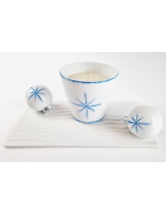 Natural candle, Flake blue...