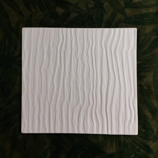 Tray "Tree bark" in bisque porcelain
