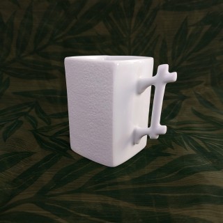 Mug carré "Granité" avec anse "Bamboo"