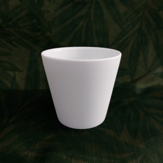 Pot conique uni en biscuit de porcelaine