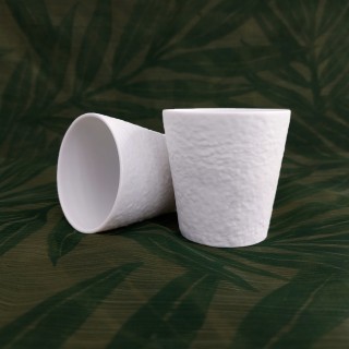 Tasse expresso "Granité" en biscuit de porcelaine